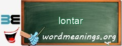 WordMeaning blackboard for lontar